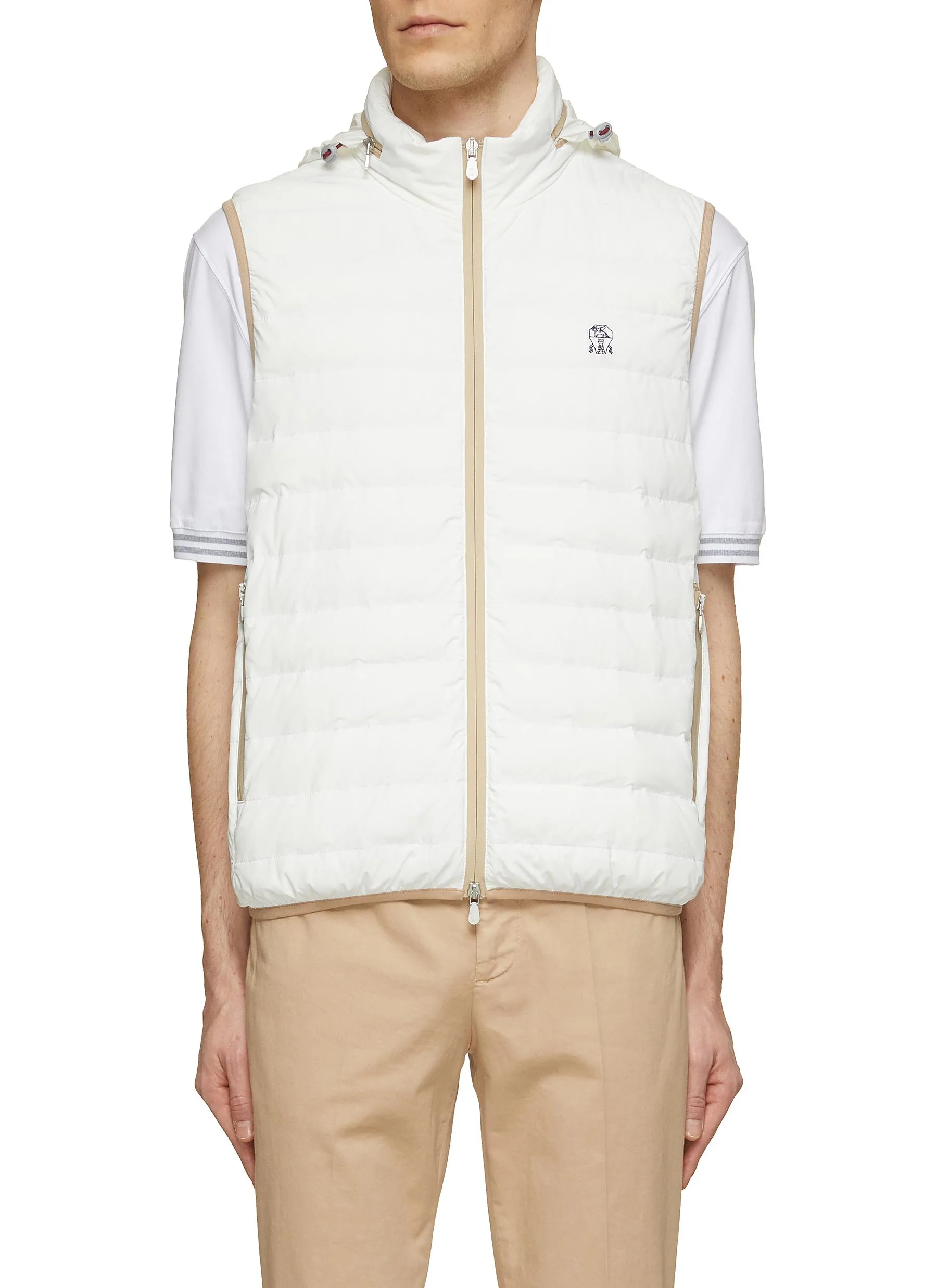 -----------BRUNELLO CUCINELLI  ---- ------------ ----Contrast Trim Padded Vest --