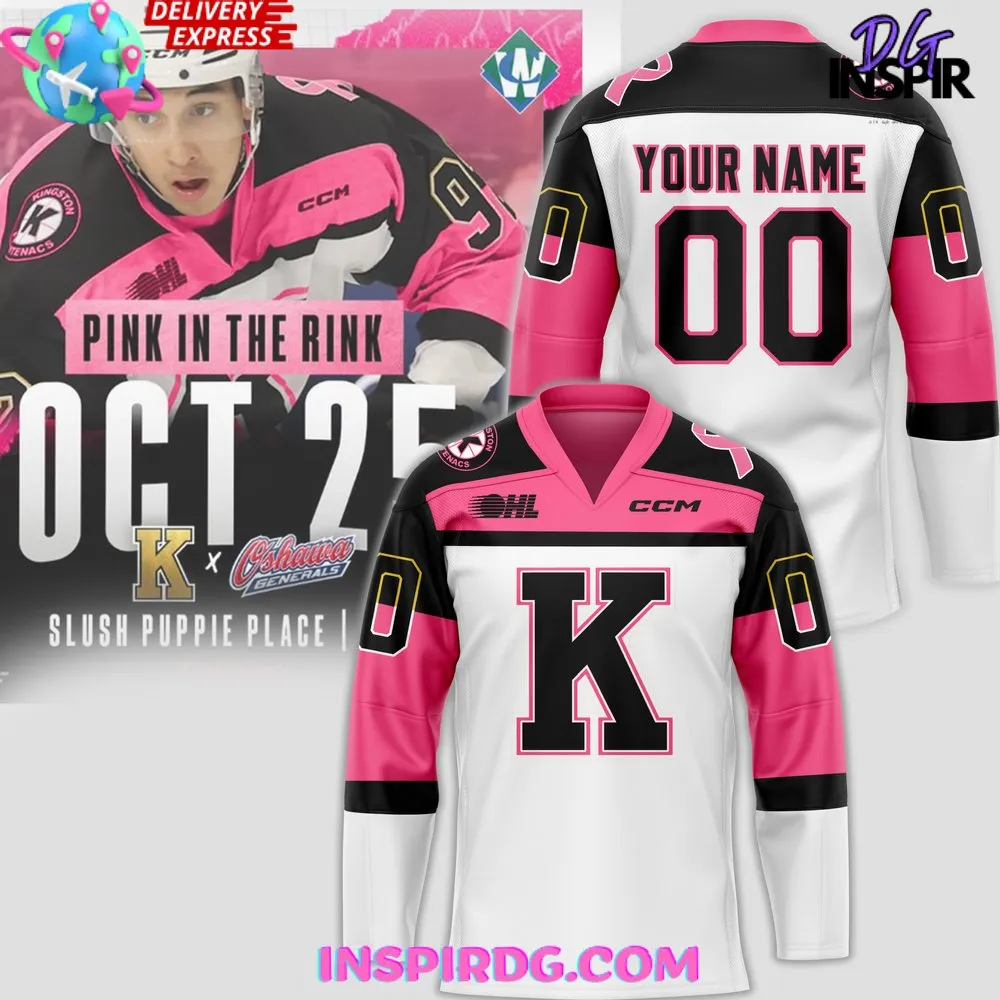 -Kingston Frontenacs x Pink in the Rink 2024 Hockey Jersey