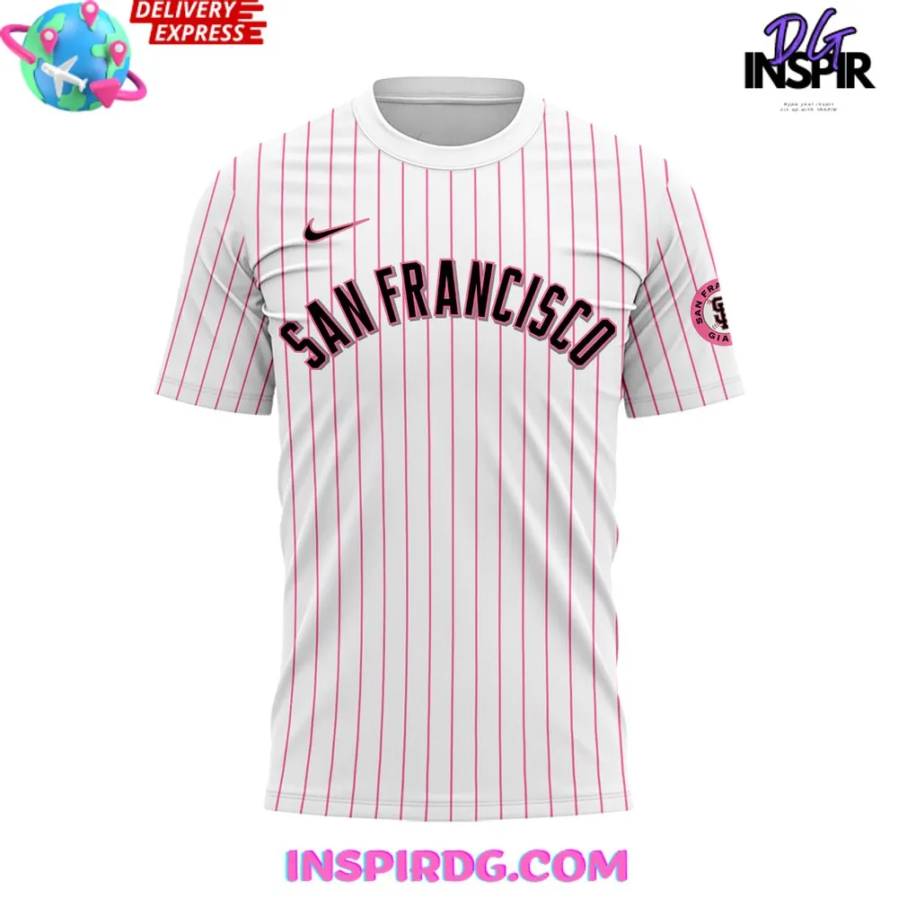 -San Francisco Giants x Hello Kitty Night 2024 Stripe T-Shirt