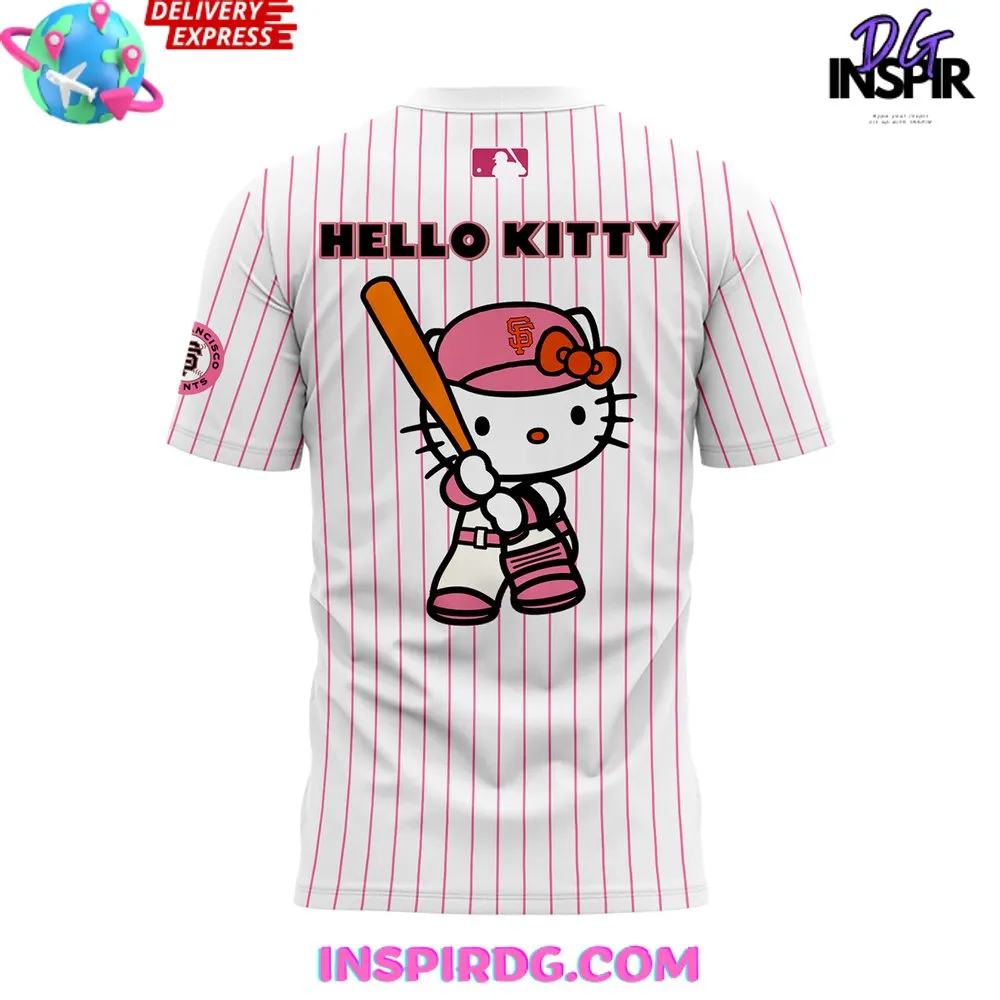 -San Francisco Giants x Hello Kitty Night 2024 Stripe T-Shirt