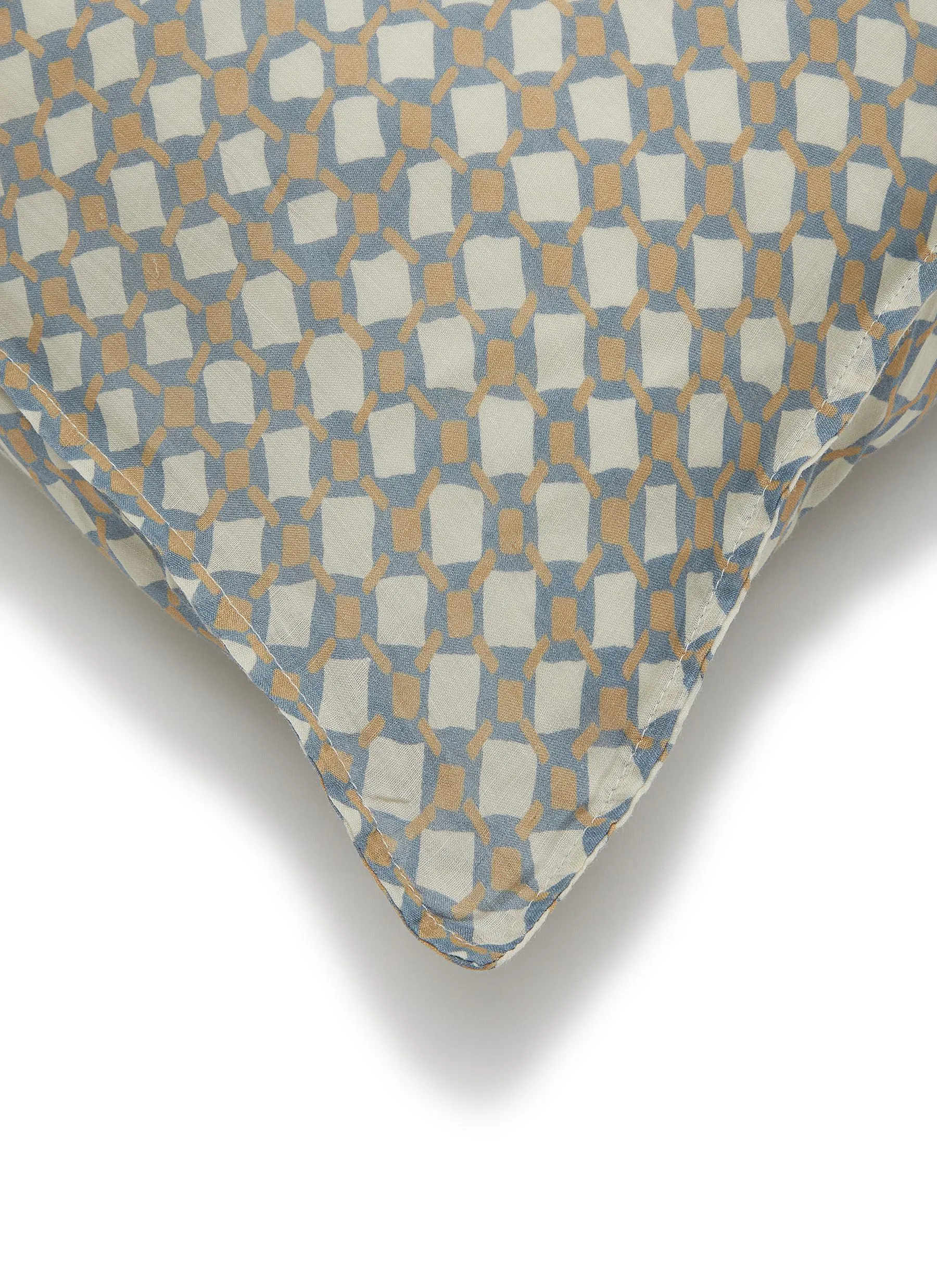 -----------SOCIETY LIMONTA  ---- ------------ ----Nap Grid Printed Ramie Pillowcase Set of 2 — Juta --