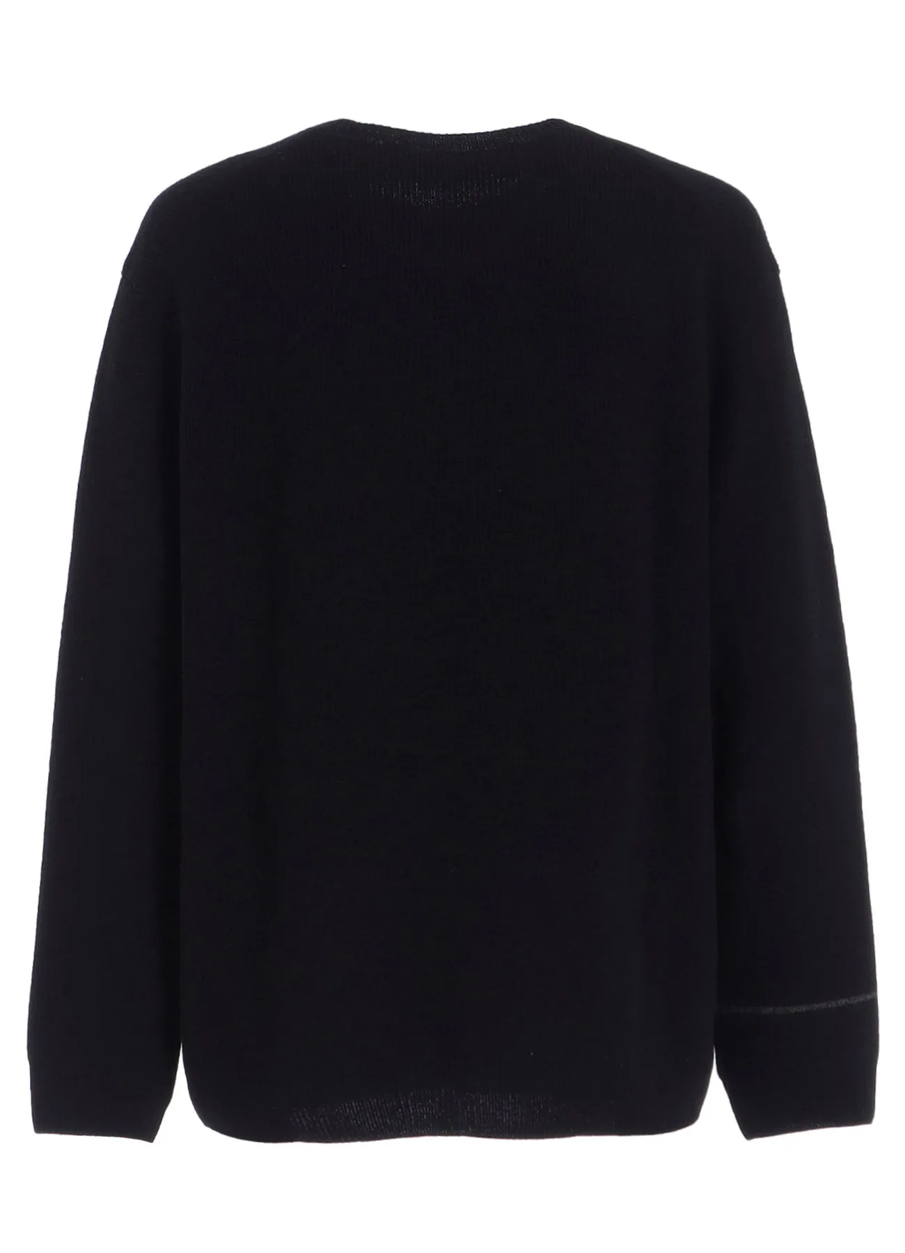 10G HALF CARDIGAN WITH ROUND NECK PULLOVER