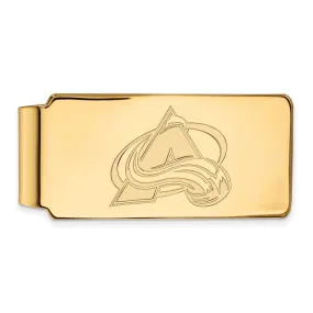 10k Yellow Gold NHL Colorado Avalanche Money Clip