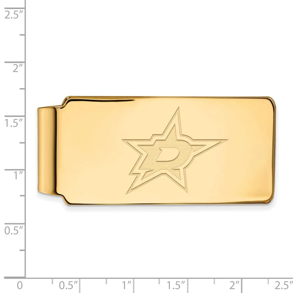 10k Yellow Gold NHL Dallas Stars Money Clip