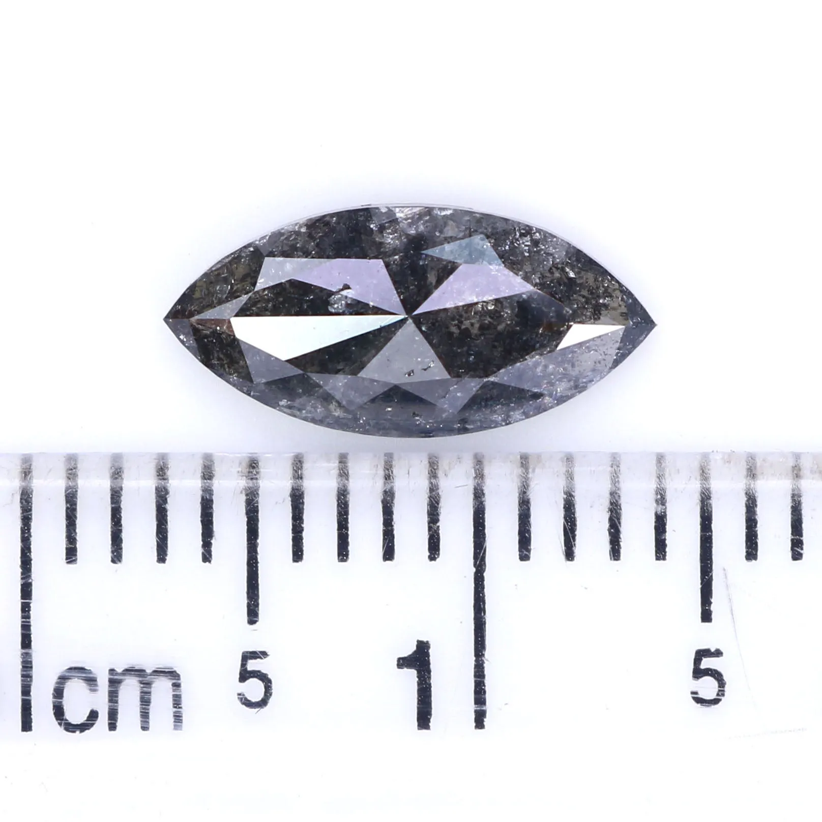 1.16 CT Natural Loose Marquise Shape Diamond Salt And Pepper Marquise Rose Cut Diamond 10.90 MM Black Grey Color Marquise Cut Di