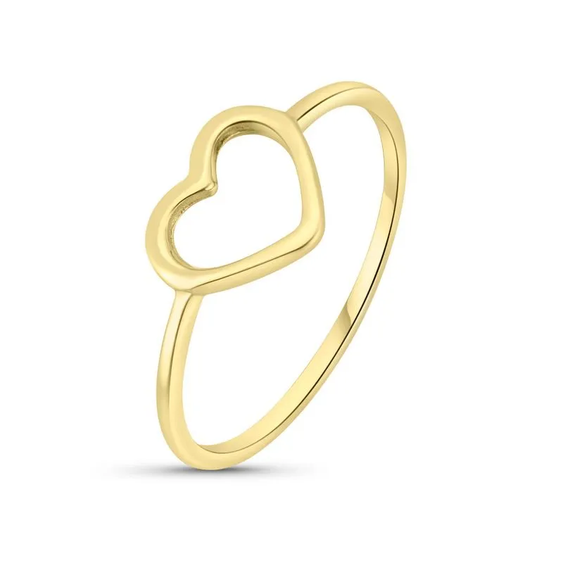 14K Yellow Gold Small Heart Ring