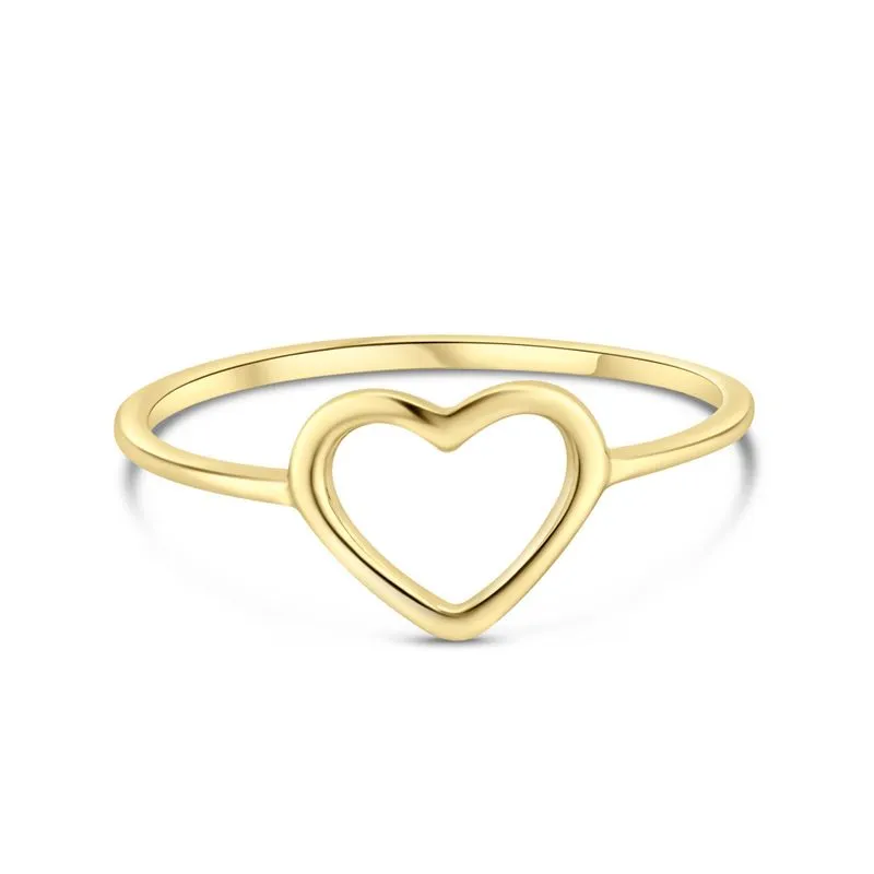 14K Yellow Gold Small Heart Ring