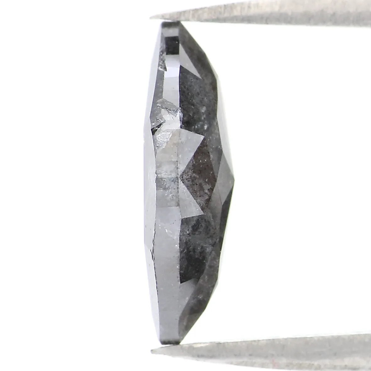 1.81 CT Natural Loose Marquise Shape Diamond Salt And Pepper Marquise Rose Cut Diamond 11.70 MM Black Grey Color Marquise Cut Di