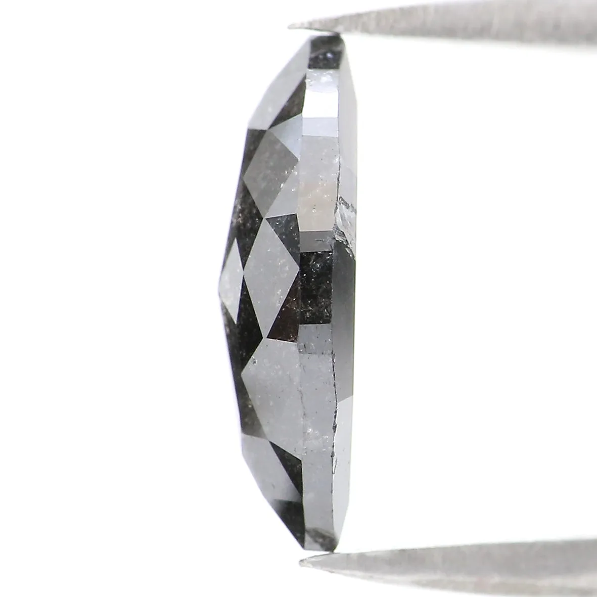 1.81 CT Natural Loose Marquise Shape Diamond Salt And Pepper Marquise Rose Cut Diamond 11.70 MM Black Grey Color Marquise Cut Di