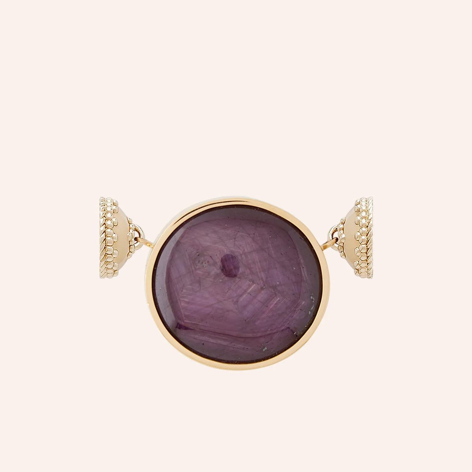 18K Gold Purple Star Sapphire Centerpiece