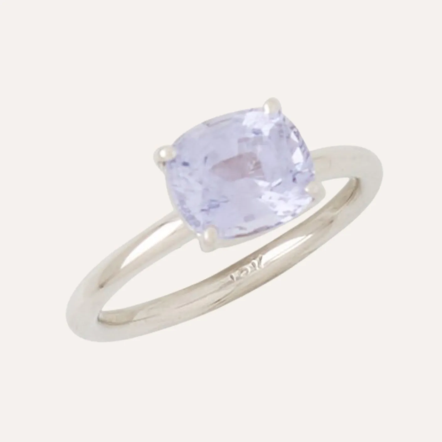 18K White Gold Purple Spinel Ring