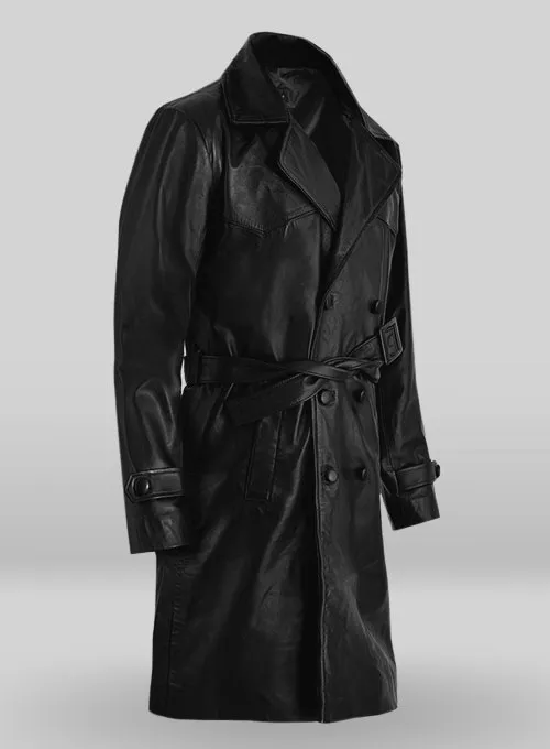 1970's Leather Trench Coat