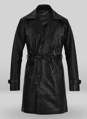 1970's Leather Trench Coat