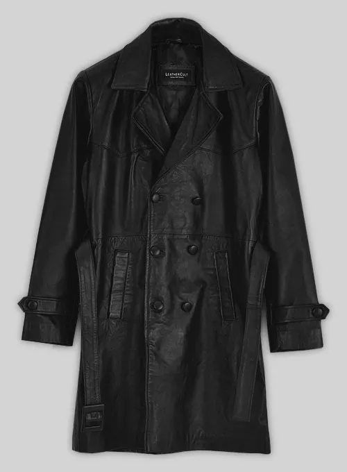 1970's Leather Trench Coat