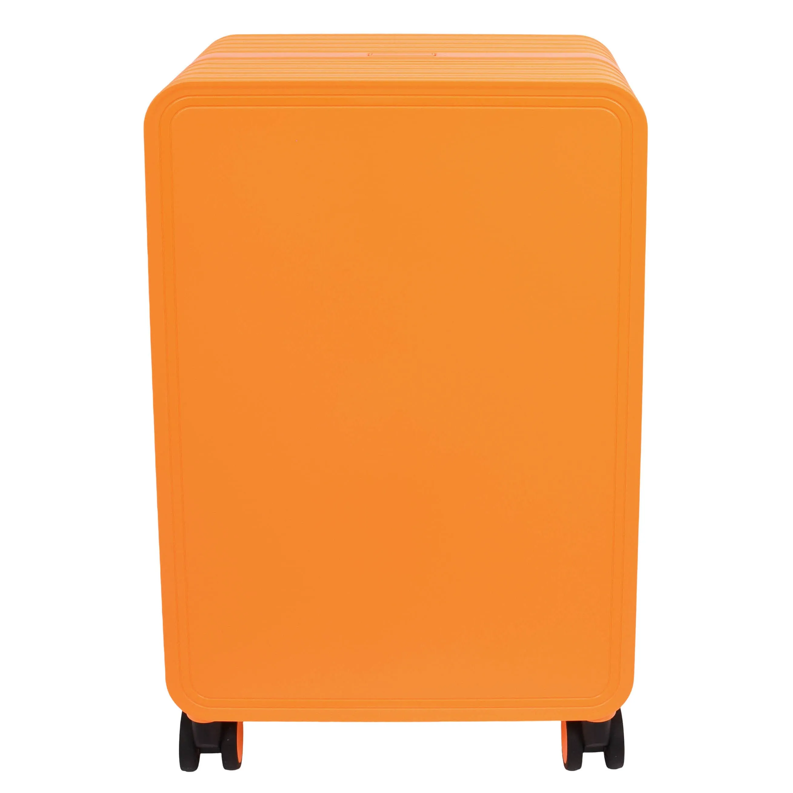 20 Cabin Size USB Port Suitcase Four Wheels Hard Shell Smart Luggage Expedition Orange