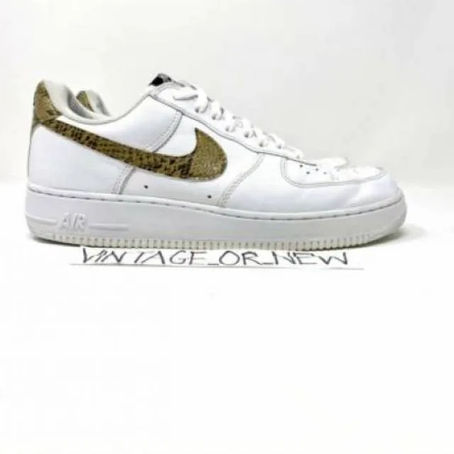 2019 Nike Air Force 1 Low Retro PRM QS Ivory Snake AO163...