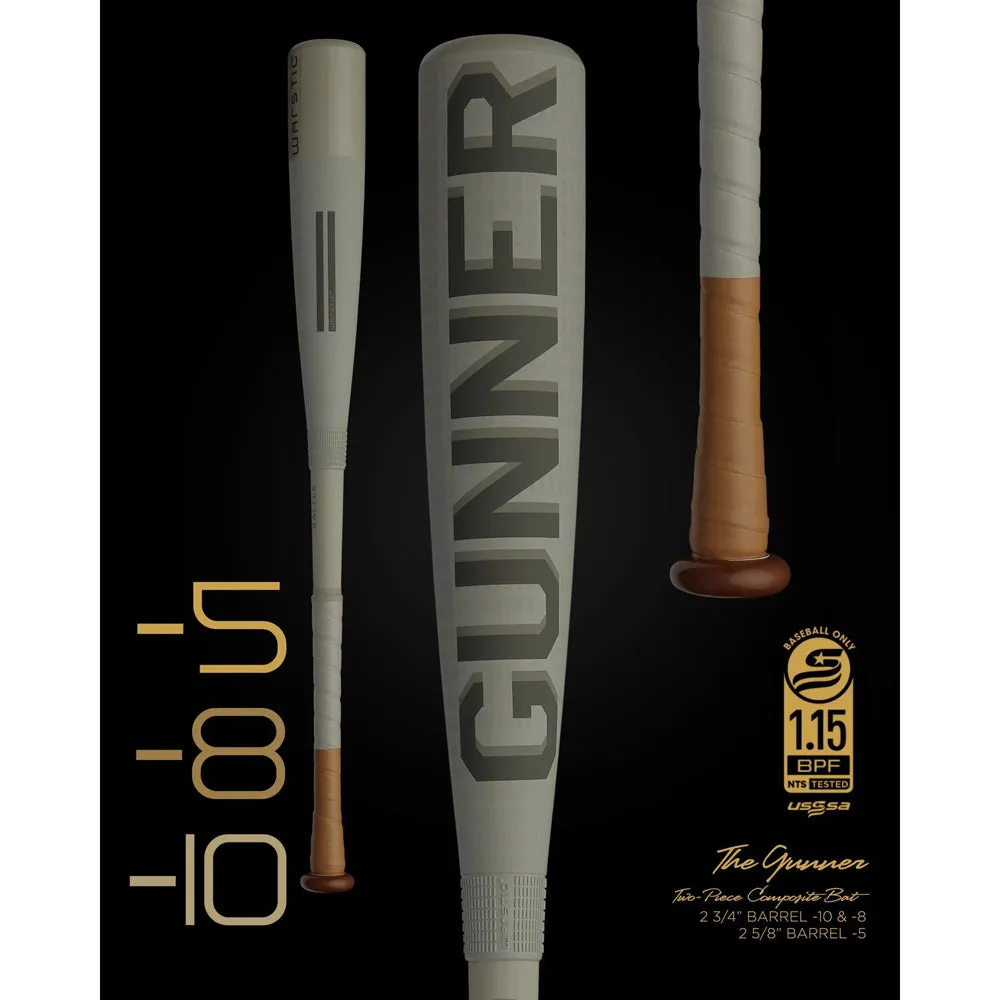 2022 Warstic Gunner (-10) 2 3/4 USSSA Baseball Bat: MBGNR22GY10