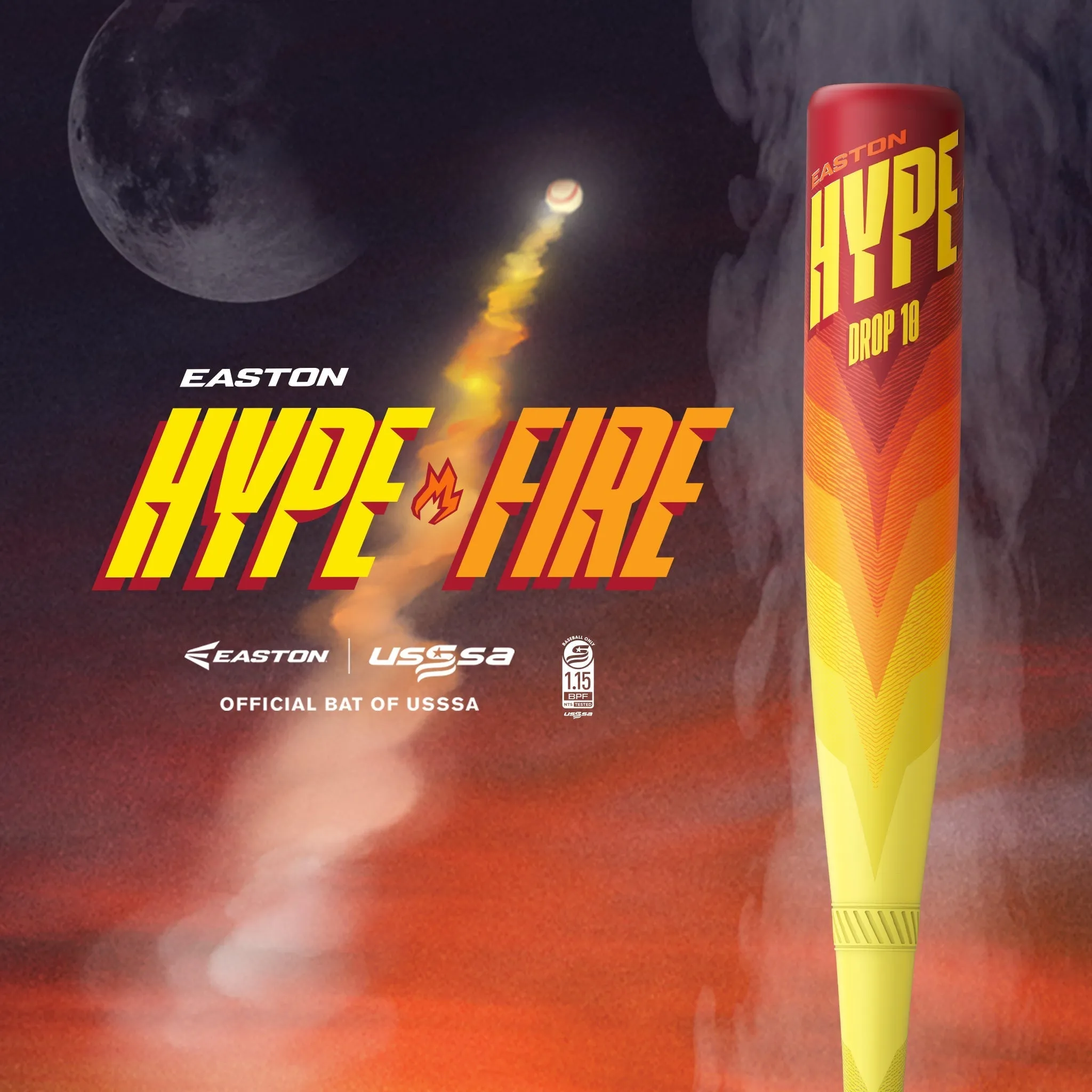 2024 Easton Hype Fire (-5) 2 3/4 USSSA Baseball Bat: EUT4HYP5