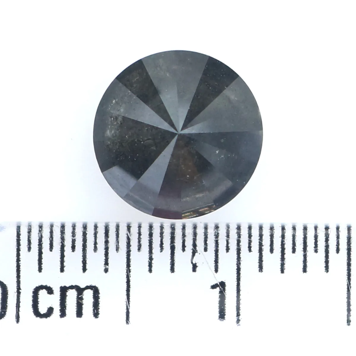 2.24 CT Natural Loose Round Shape Diamond Black Grey Color Round Shape Diamond 7.70 MM Salt And Pepper Round Brilliant Cut Diamo