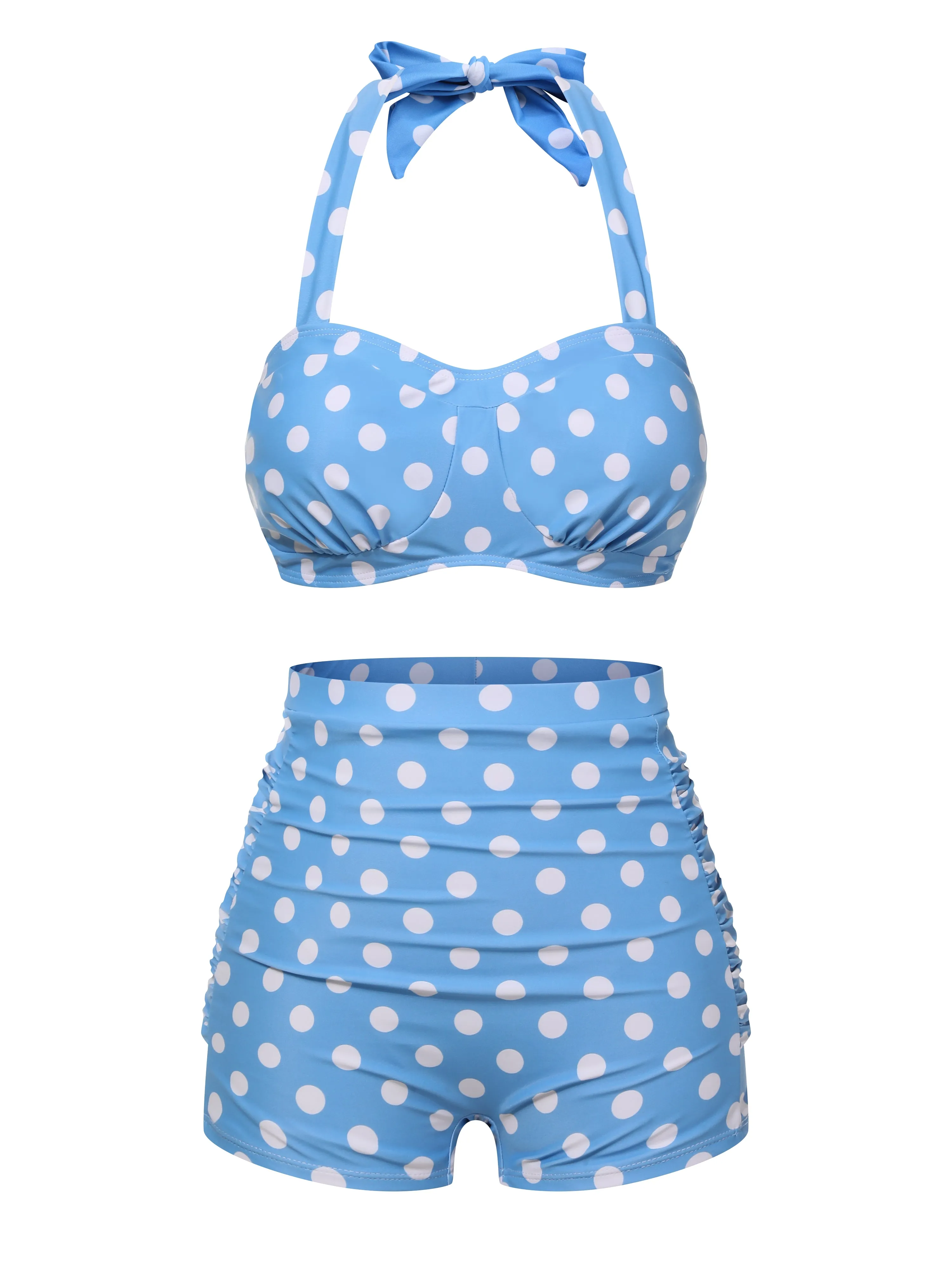 2PCS 1950s Polka Dots Bikini Set