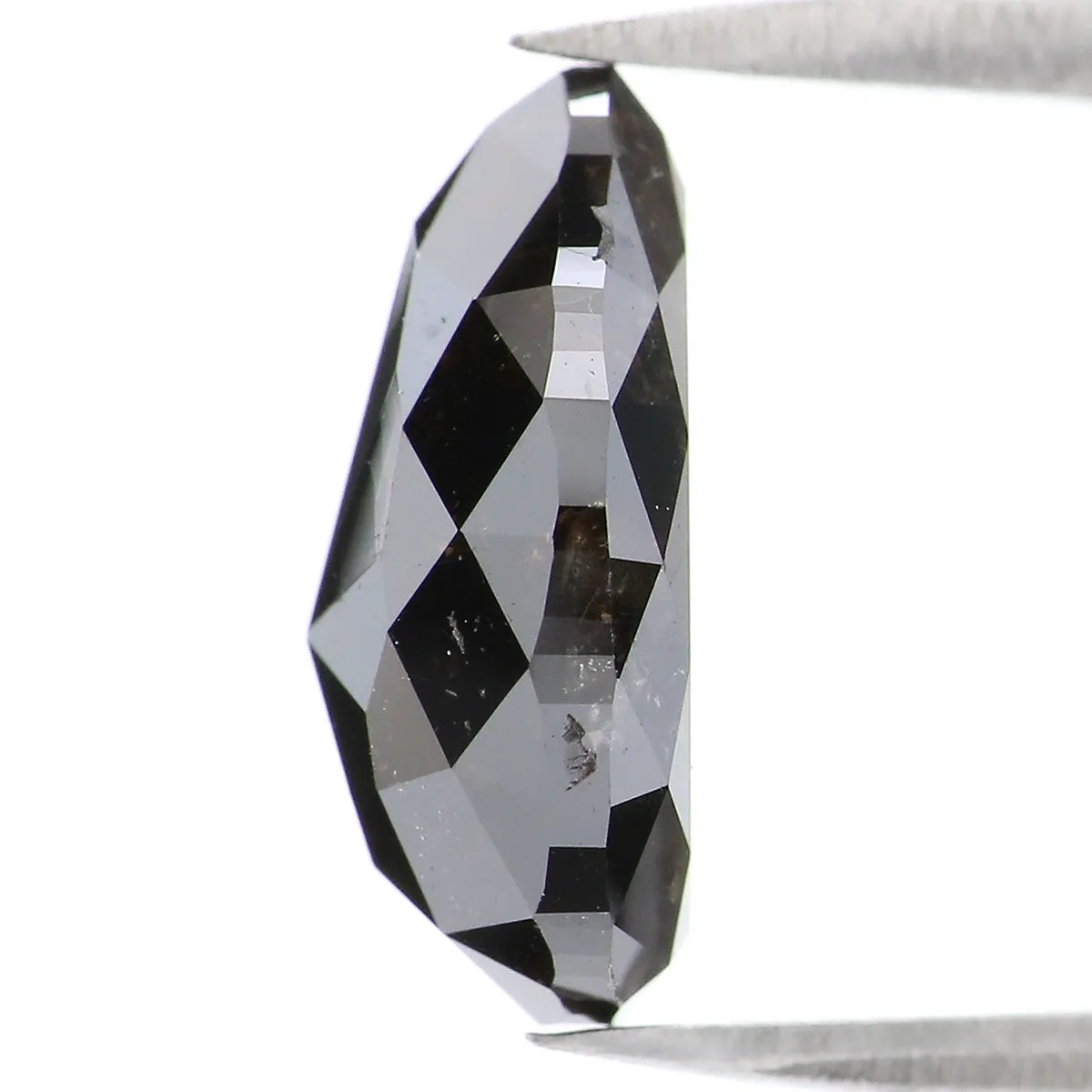 4.27 CT Natural Loose Pear Shape Diamond Black Color Pear Shape Diamond 12.50 MM Natural Loose Diamond Black Pear Rose Cut Diamo