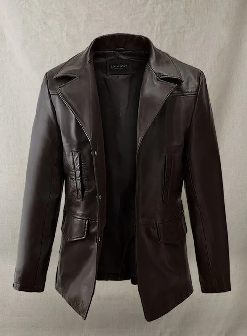 Aaron Eckhart Love Happens Leather Trench Coat