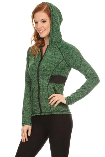 Active Zip Up Jacket With Hoodie