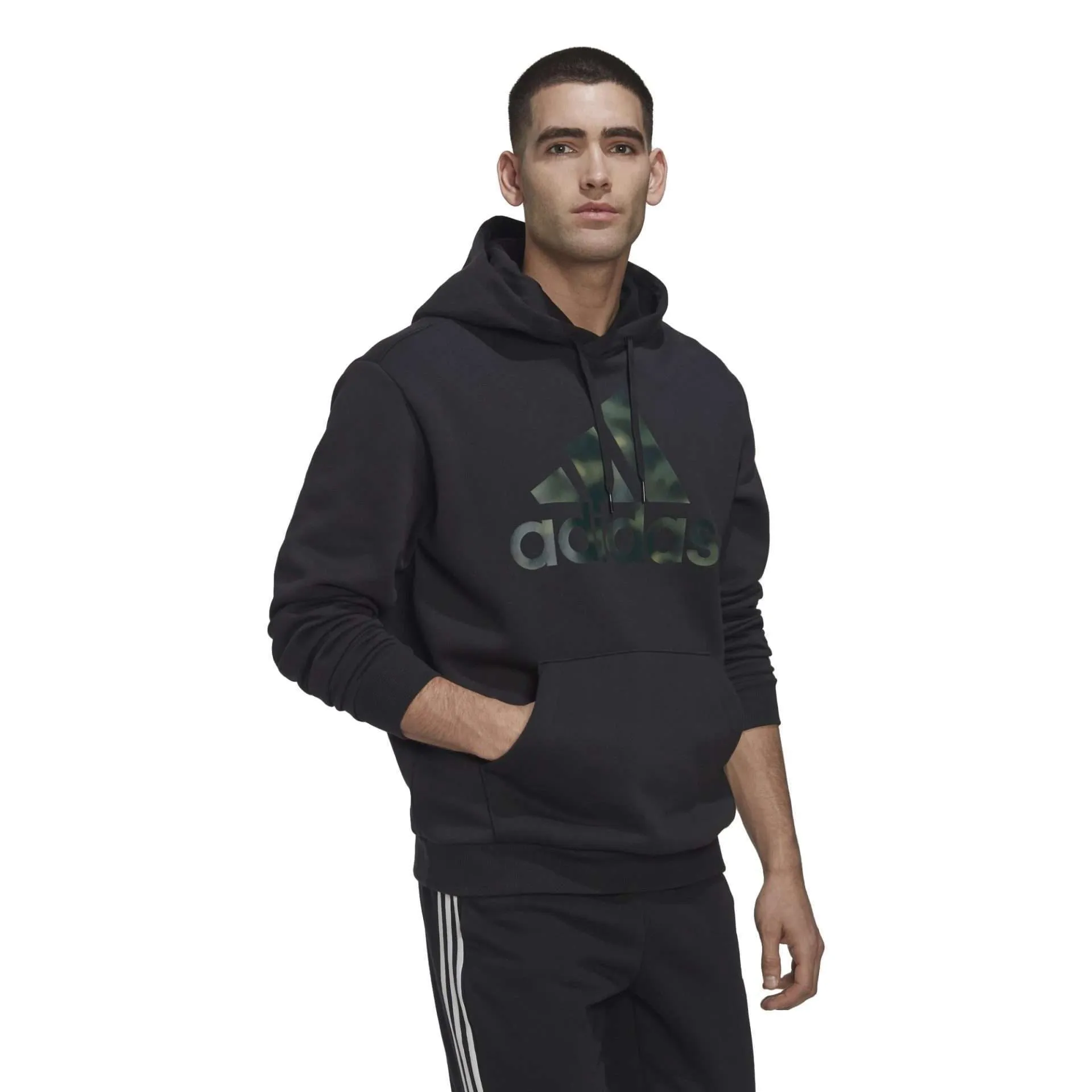 adidas Men’s Essentials Camo Print French Terry Hoodie