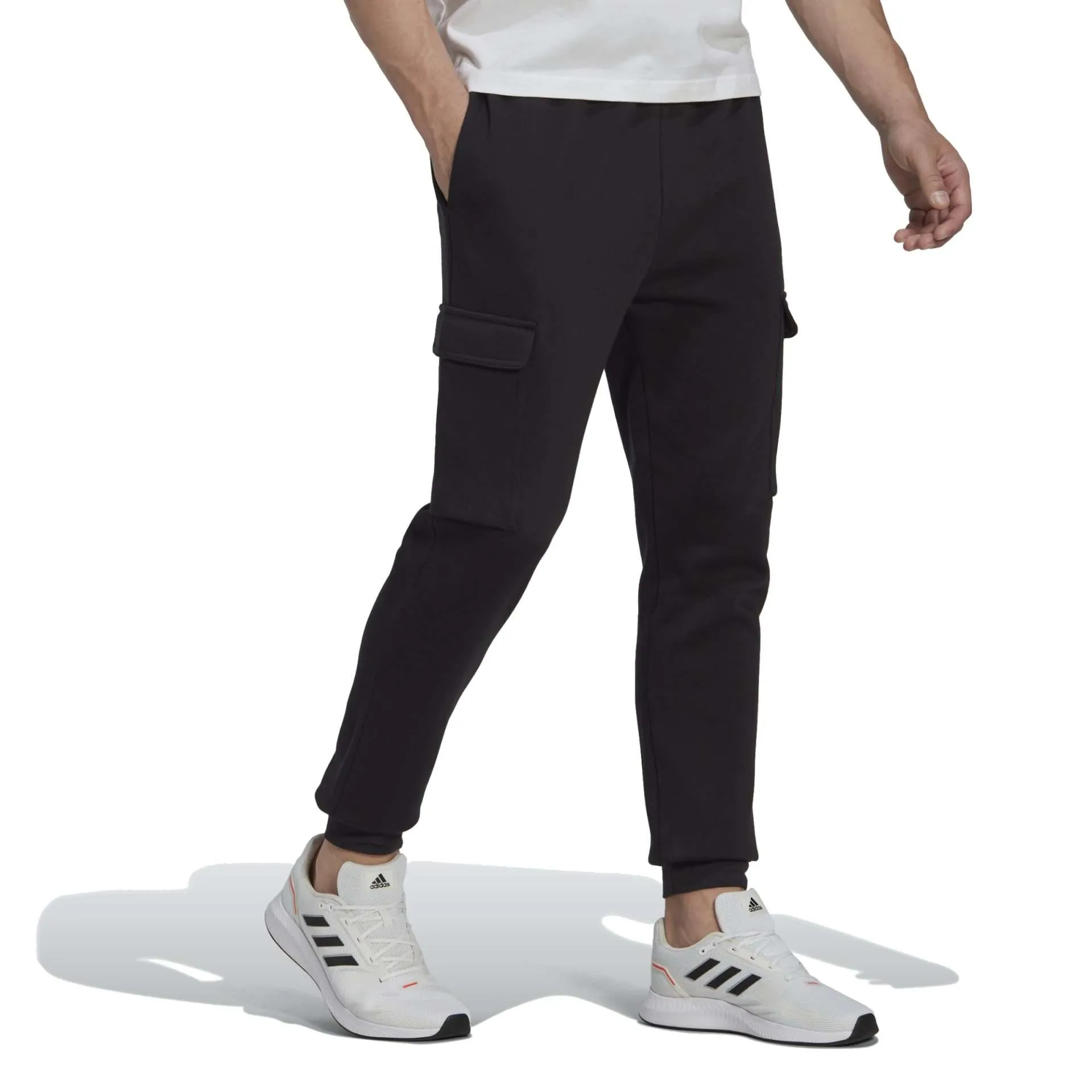 adidas Men’s Essentials Fleece Regular Tapered Cargo Pants