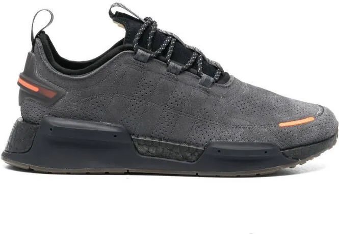 Adidas mesh-panel lace-up sneakers Grey