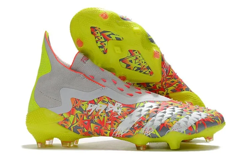 adidas Predator Freak+ FG Clear Grey White Solar Yellow