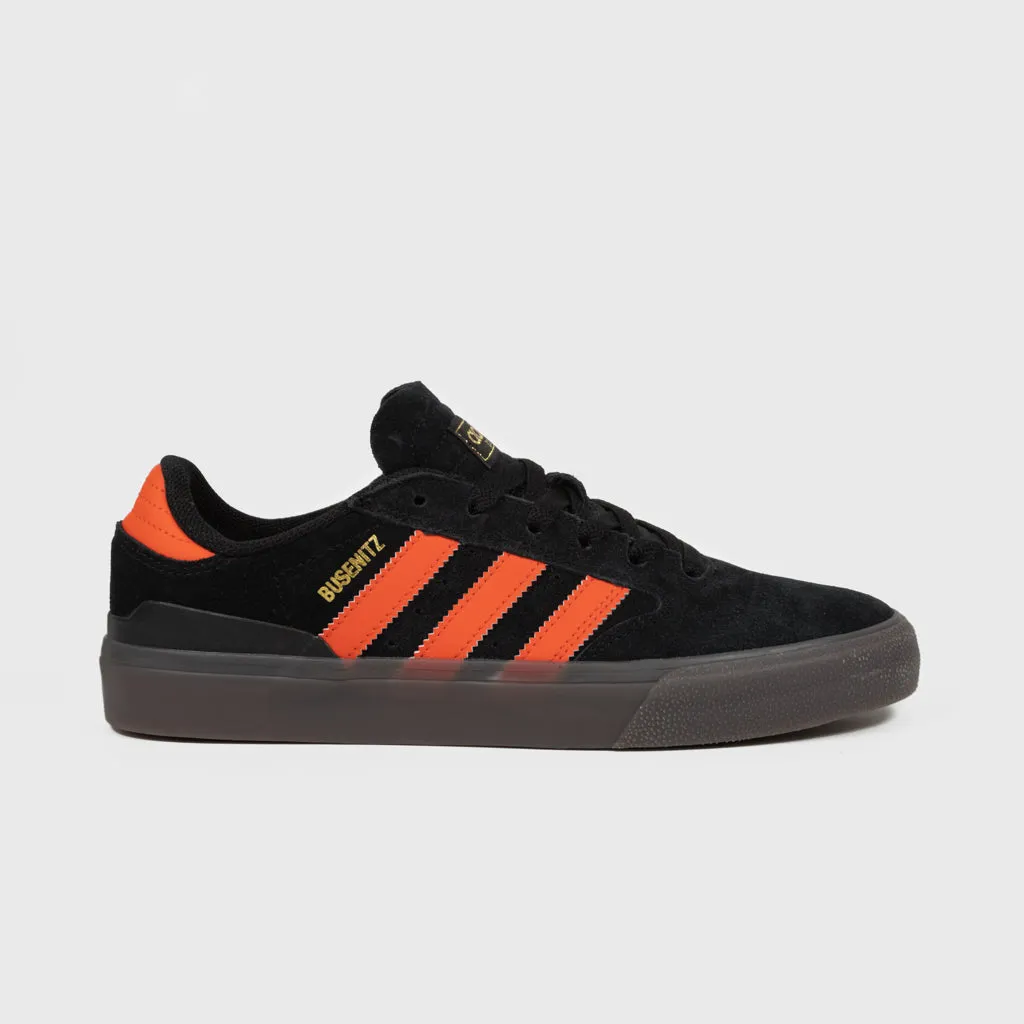 Adidas Skateboarding - Busenitz Vulc 2 Shoes - Core Black / Coral Orange / Gum 5