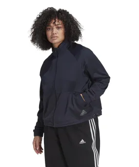 adidas Women’s  X ZOE SALDANA PRIMEGREEN TRICOT TRACK JACKET (PLUS SIZE)