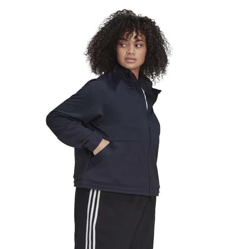 adidas Women’s  X ZOE SALDANA PRIMEGREEN TRICOT TRACK JACKET (PLUS SIZE)