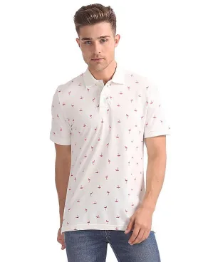 Aeropostale Bird Print Pique Polo Shirt