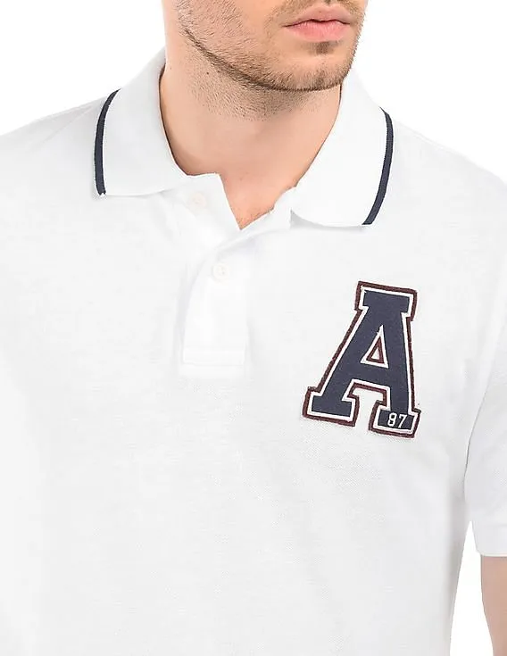 Aeropostale Solid Regular Fit Polo Shirt