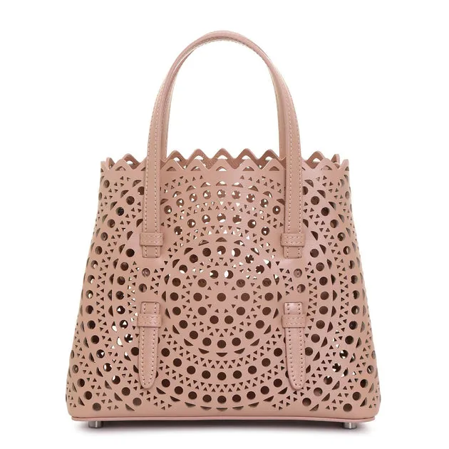 Alaïa Mina Mini New Vienne light beige tote