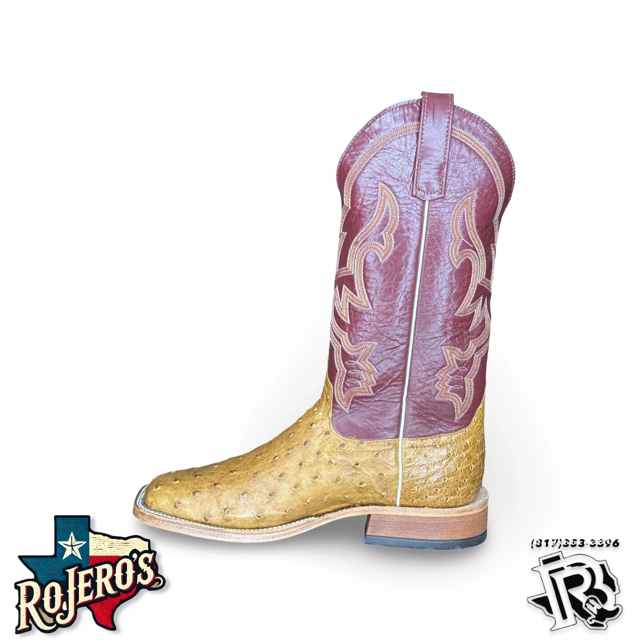 ALEX ANDERSON BEAN OSTRICH BOOT