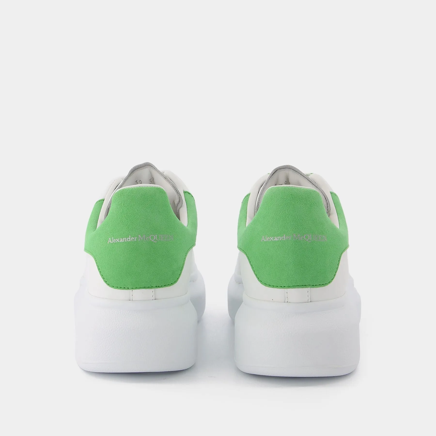 Alexander McQueen  Oversize Sneakers in White/Green Leather