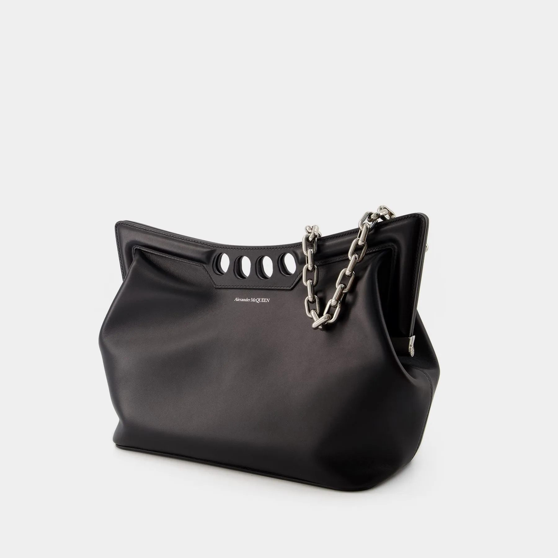 Alexander McQueen  The Peak Hobo Bag - Alexander McQueen - Leather - Black