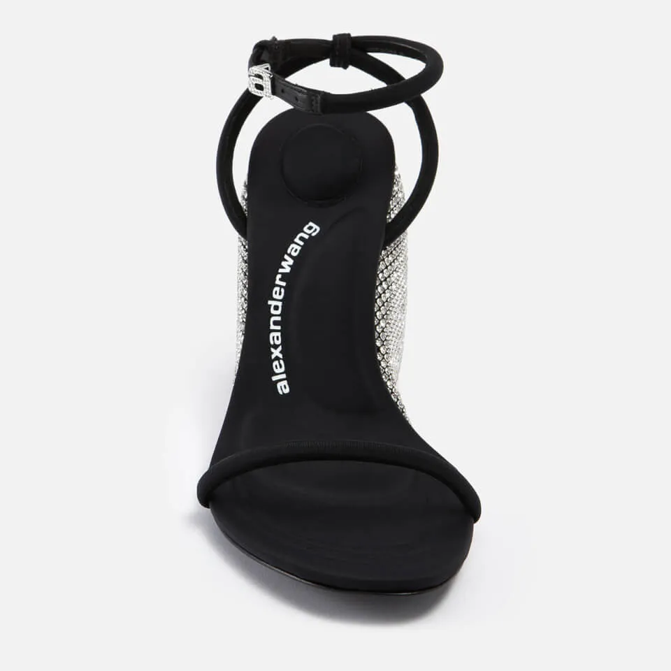 Alexander Wang Dahlia Crystal-Embellished Neoprene Wedge Sandals - UK 3 | Coggles