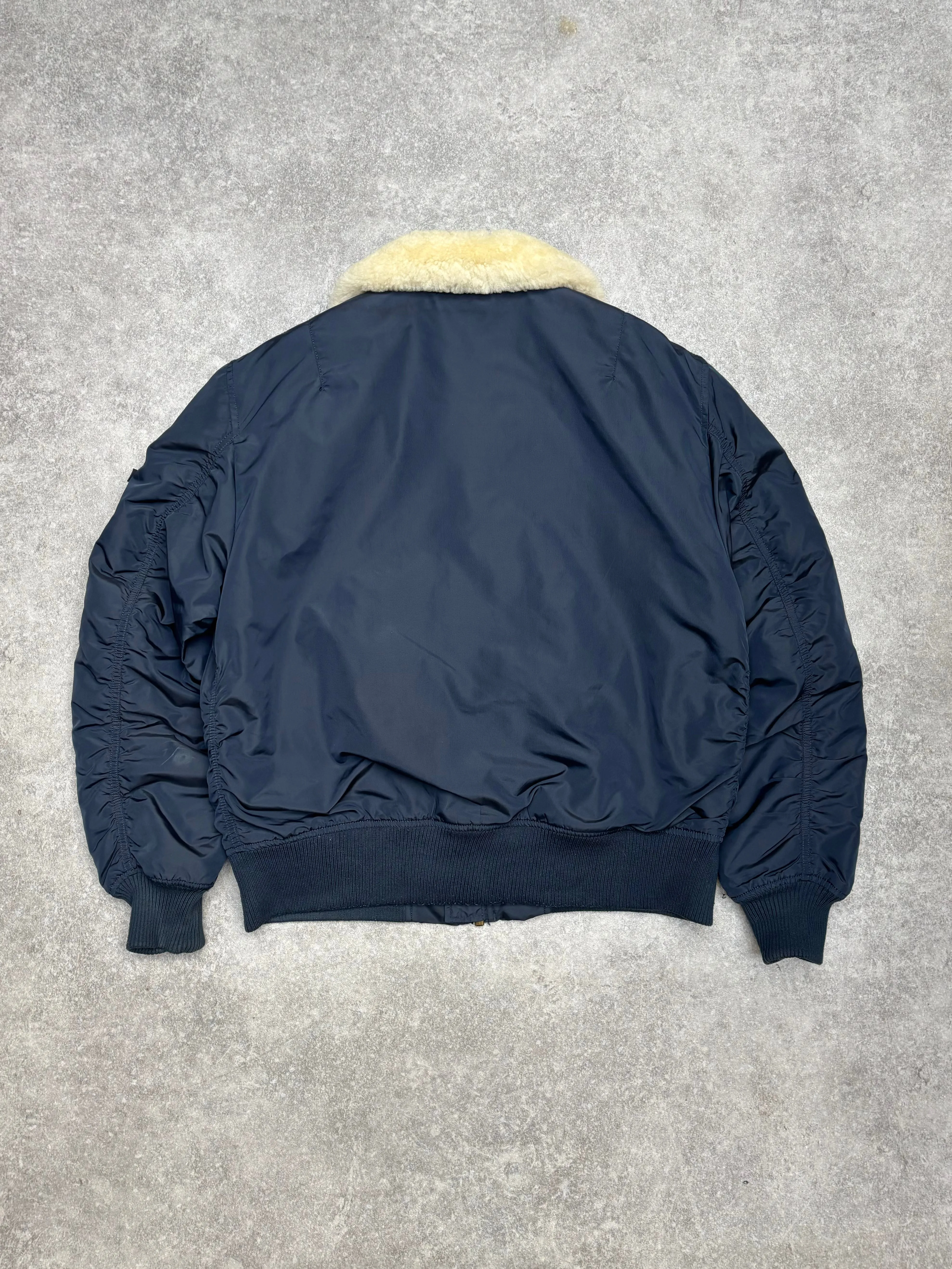 Alpha Industries Faux Shearling Collar Bomber Jacket