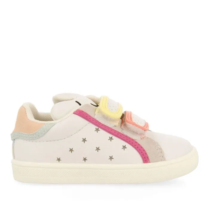 Ancash babies white sneakers with colourful details