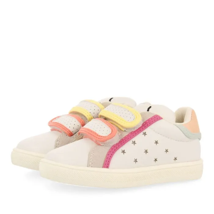 Ancash babies white sneakers with colourful details