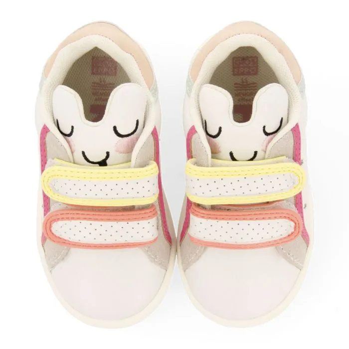 Ancash babies white sneakers with colourful details