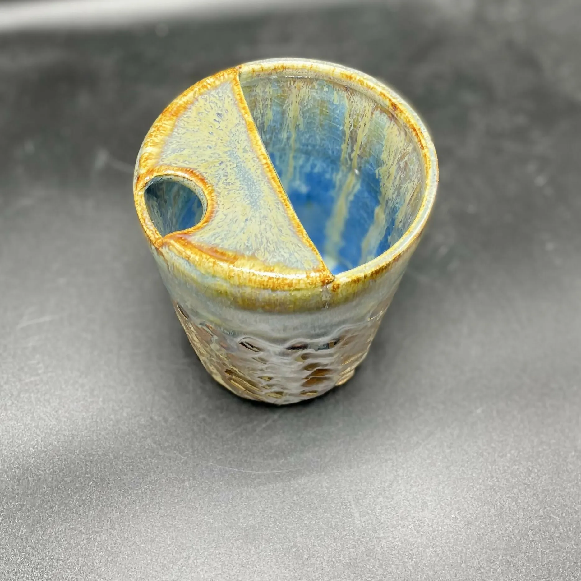 Angie Talbert Studios - Rust Blue Travel Cup