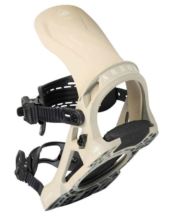 Arbor Acacia Womens Snowboard Binding Sand 2023 | Snowboard Bindings Womens | Snow Skiers Warehouse