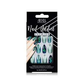 Ardell Addict Green Glitter Chrome False Nails