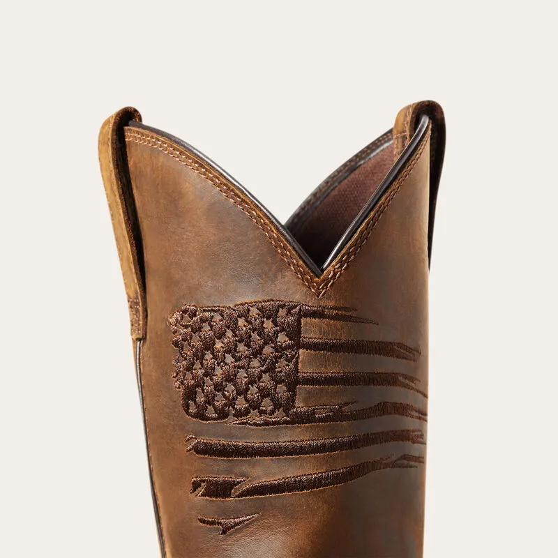 Ariat - Men's 11 WorkHog XT Patriot H20 Carbon Toe Pull On Work Boot - A10036002