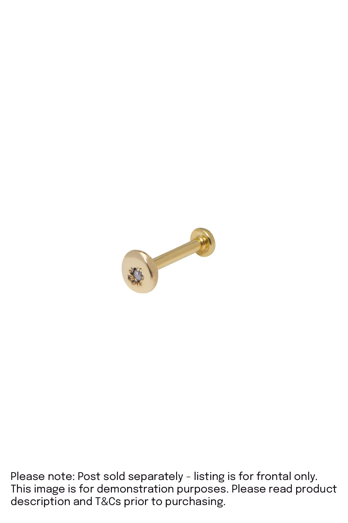 Artefact Salt & Pepper Diamond Piercing Frontal Yellow Gold